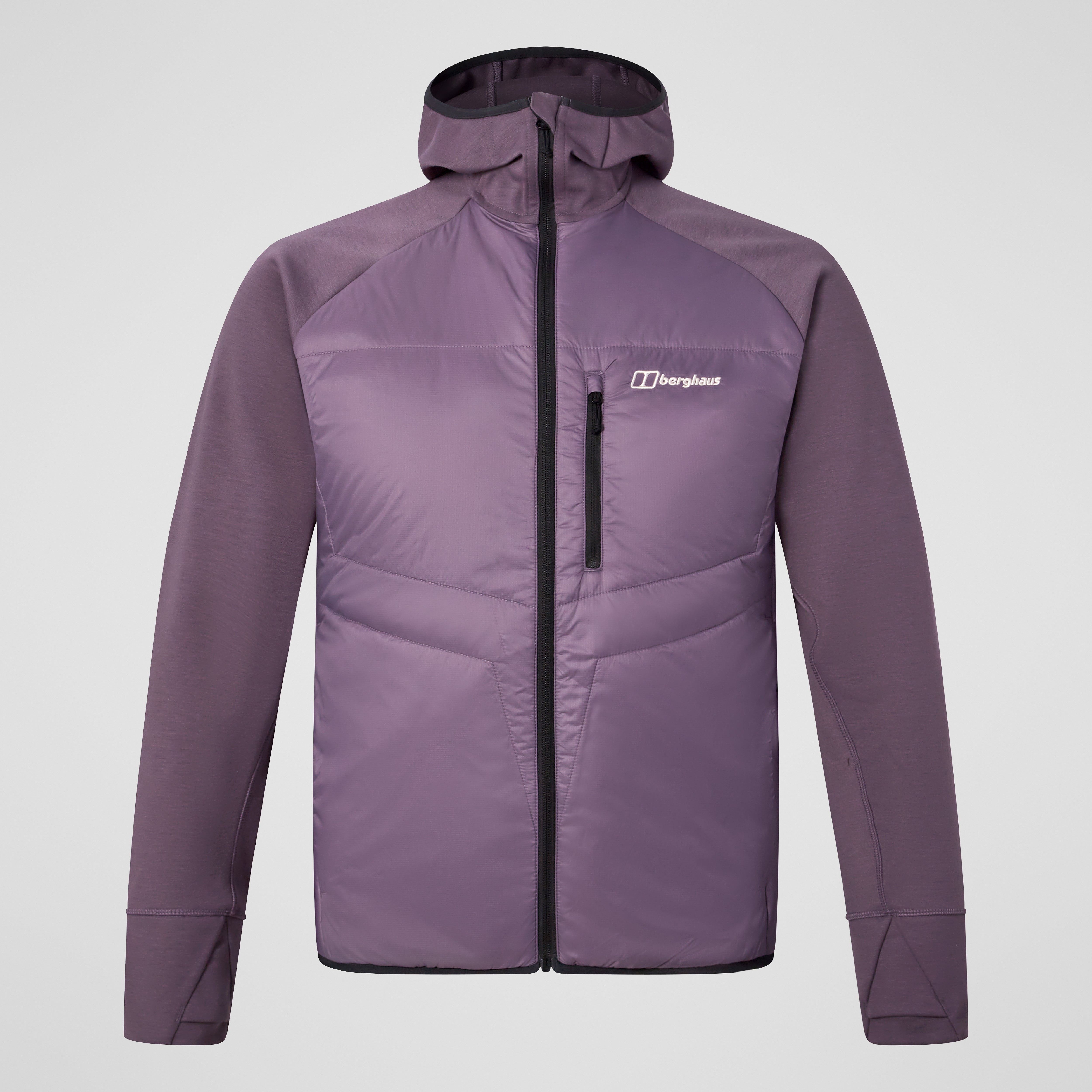 Berghaus ハイブリッド フーディ ジャケット Men's Trawden Hybrid Hooded Jacket - Purple | Berghaus