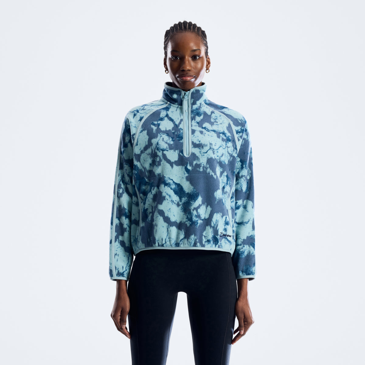 Bamburgh Half Zip Fleece Blue Grey