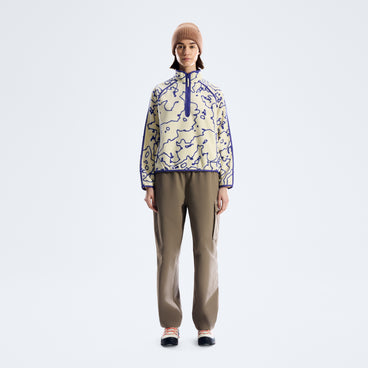 Women's Bamburgh Half Zip Fleece - Stratus/Bottle Blue