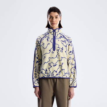 Women's Bamburgh Half Zip Fleece - Stratus/Bottle Blue