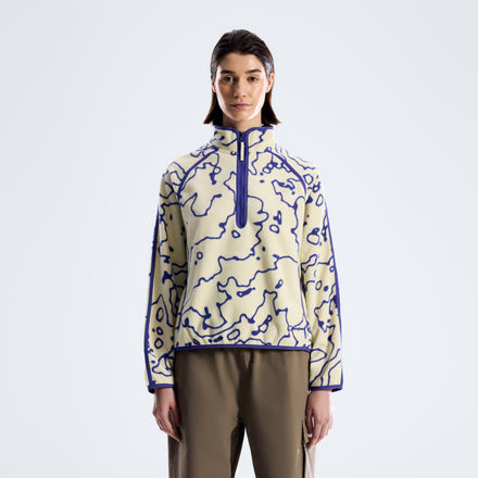 Women's Bamburgh Half Zip Fleece - Stratus/Bottle Blue