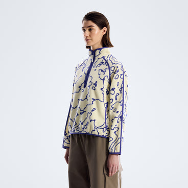Women's Bamburgh Half Zip Fleece - Stratus/Bottle Blue