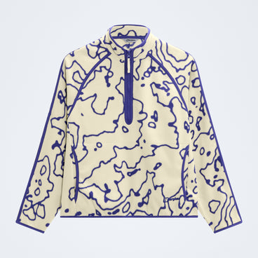 Women's Bamburgh Half Zip Fleece - Stratus/Bottle Blue