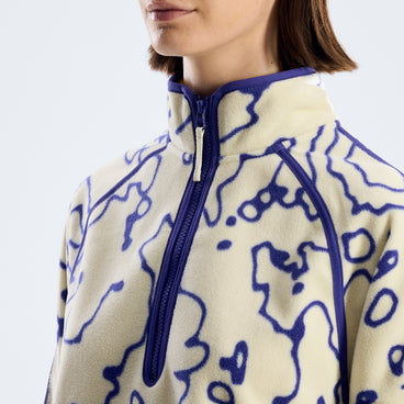 Women's Bamburgh Half Zip Fleece - Stratus/Bottle Blue
