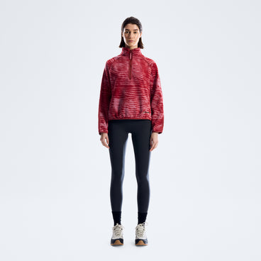 Women's Bamburgh Half Zip Fleece - Provence/Red Fury