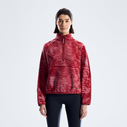 Women's Bamburgh Half Zip Fleece - Provence/Red Fury