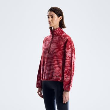 Women's Bamburgh Half Zip Fleece - Provence/Red Fury