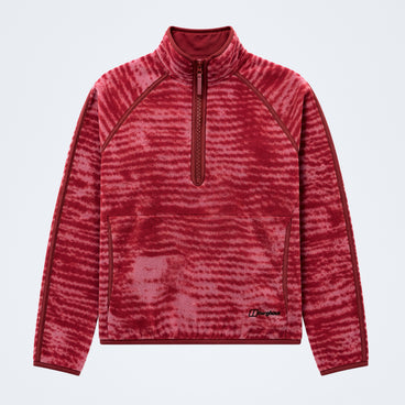 Women's Bamburgh Half Zip Fleece - Provence/Red Fury