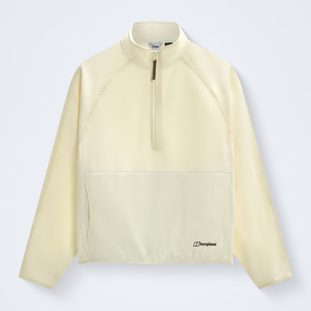 Women's Bamburgh Half Zip Fleece - Cream