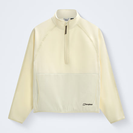 Women's Bamburgh Half Zip Fleece - Cream