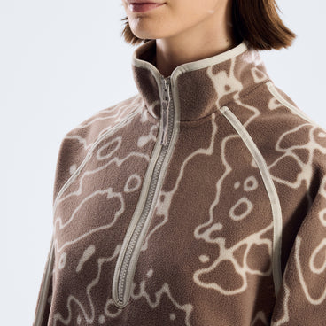 Women's Bamburgh Half Zip Fleece - Volcanic Ash/Stone