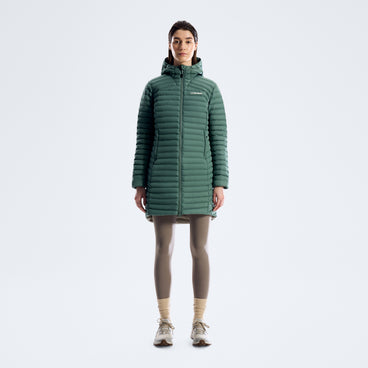 Women's Nula Micro Synthetic Insulated Long Jacket - Light Green