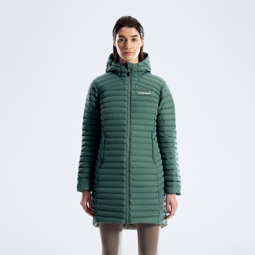 Women's Nula Micro Synthetic Insulated Long Jacket - Light Green