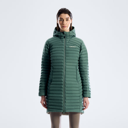 Women's Nula Micro Synthetic Insulated Long Jacket - Light Green