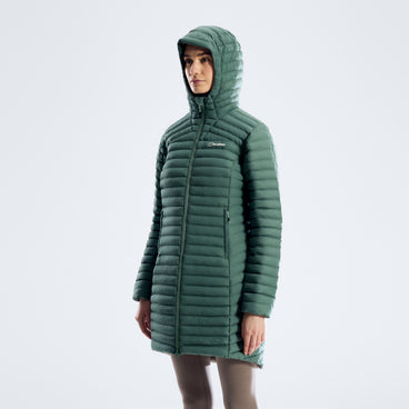 Women's Nula Micro Synthetic Insulated Long Jacket - Light Green