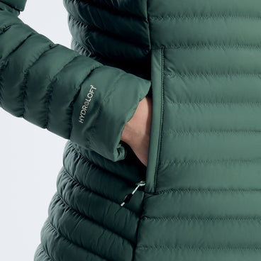 Women's Nula Micro Synthetic Insulated Long Jacket - Light Green