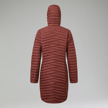 Women's Nula Micro Synthetic Insulated Long Jacket - Brown