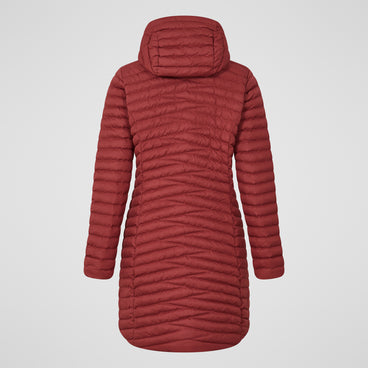 Women's Nula Micro Synthetic Insulated Long Jacket - Red