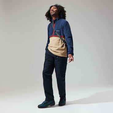 Men's Aslam Micro Half Zip Fleece - Dark Blue/Natural