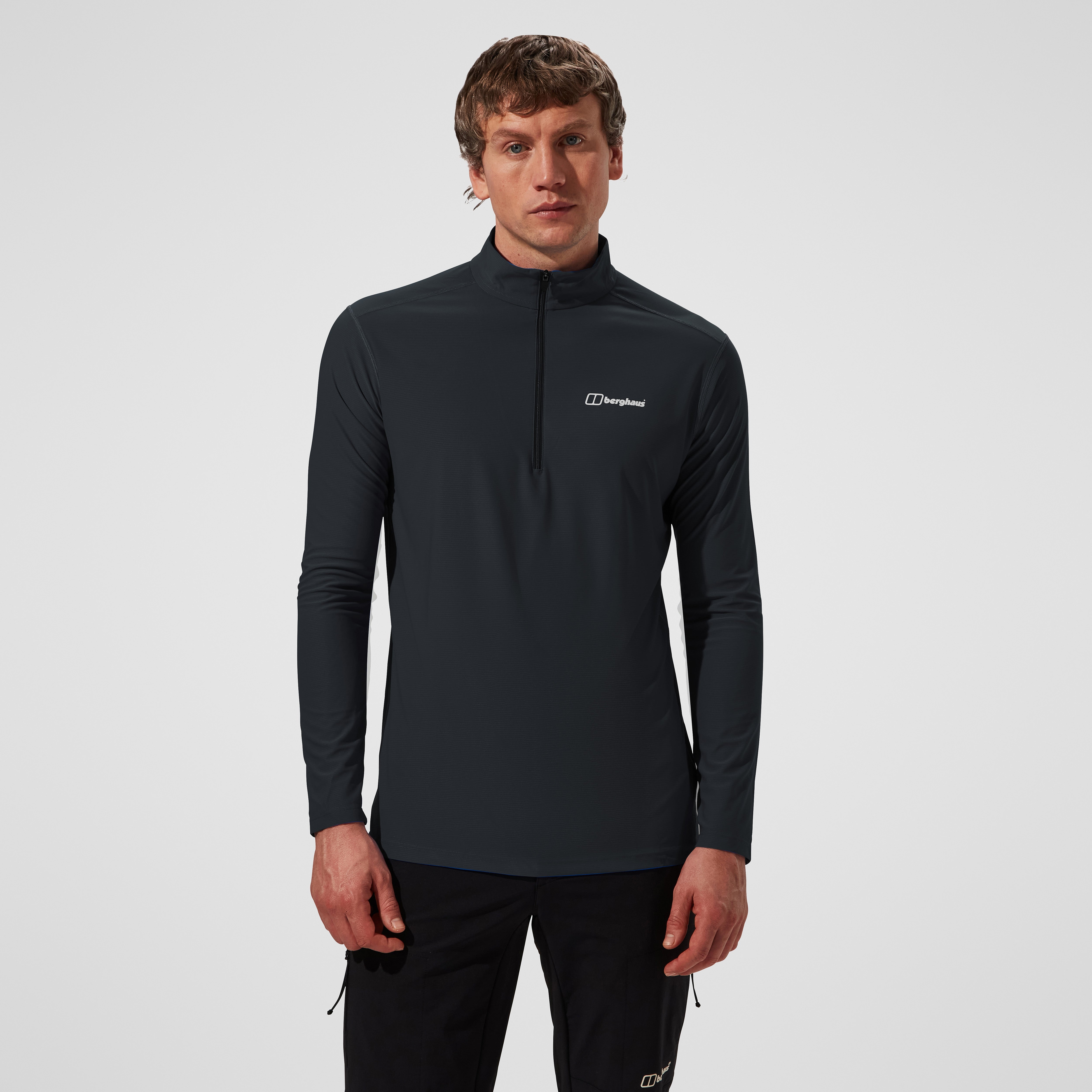 Men's 24/7 Tech Tee Long Sleeve Half Zip - Black | Berghaus