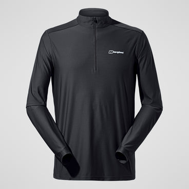 Men's 24/7 Tech Tee Long Sleeve Half Zip - Black