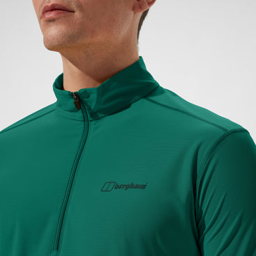 Men's 24/7 Half Zip Long Sleeve Tech Tee - Green