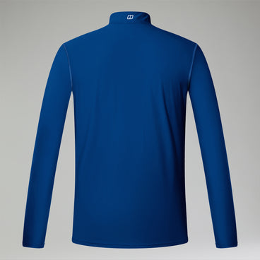 Men's 247 Half Zip Long Sleeve Tech Tee - Blue