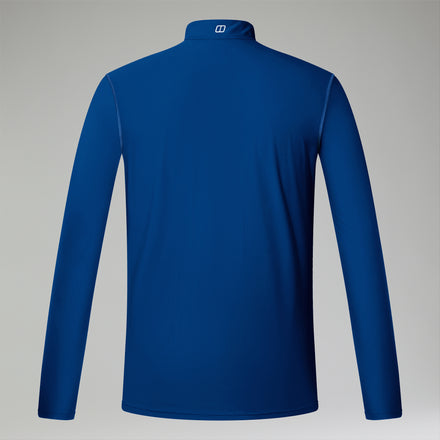 Men's 247 Half Zip Long Sleeve Tech Tee - Blue