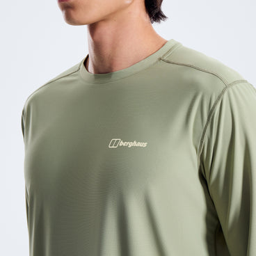 Men's 24/7 Crew Long Sleeve Tech Tee - Green