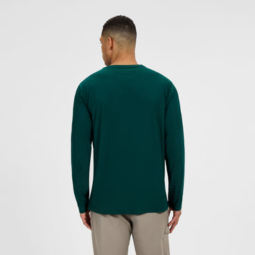 Men's 24/7 Crew Long Sleeve Tech Tee - Green