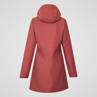 Women's Omeara Long Waterproof Jacket - Red