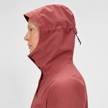 Women's Omeara Long Waterproof Jacket - Red