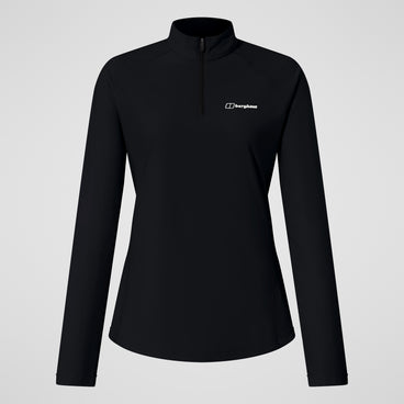 Women's 24/7 Tech Tee Long Sleeve Half Zip - Black