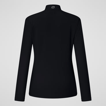 Women's 24/7 Tech Tee Long Sleeve Half Zip - Black