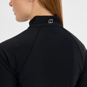 Women's 24/7 Tech Tee Long Sleeve Half Zip - Black