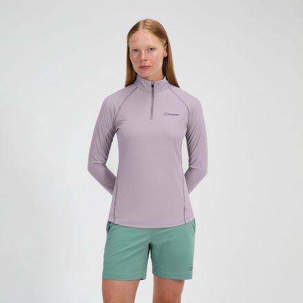 Women's 24/7 Half Zip Long Sleeve Tech Tee - Purple