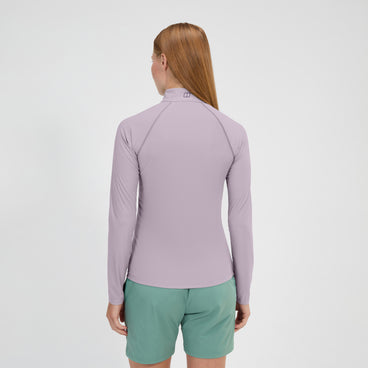 Women's 24/7 Half Zip Long Sleeve Tech Tee - Purple