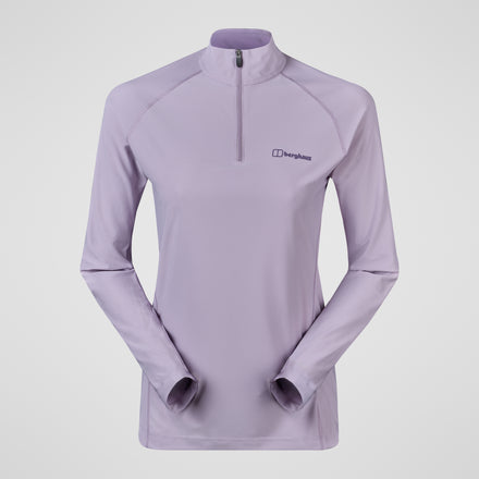 Women's 24/7 Half Zip Long Sleeve Tech Tee - Purple