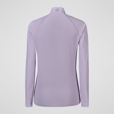 Women's 24/7 Half Zip Long Sleeve Tech Tee - Purple