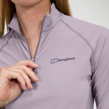 Women's 24/7 Half Zip Long Sleeve Tech Tee - Purple