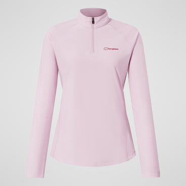 Women's 24/7 Half Zip Long Sleeve Tech Tee - Pink