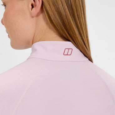 Women's 24/7 Half Zip Long Sleeve Tech Tee - Pink