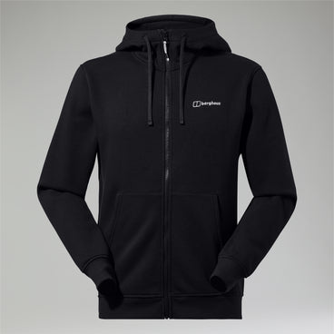 Men's Logo Full Zip Hoody - Black