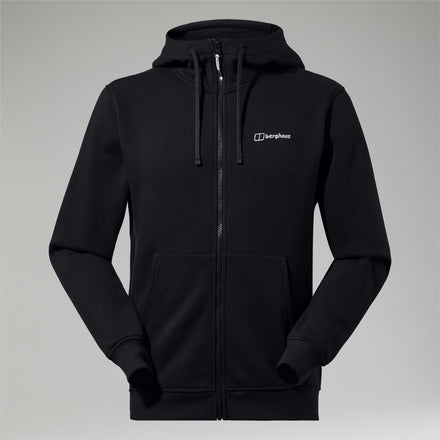 Men's Logo Full Zip Hoody - Black