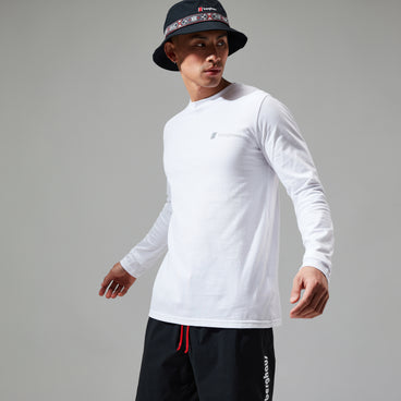 Unisex Kanchenjunga Static Long Sleeve T-Shirts - White