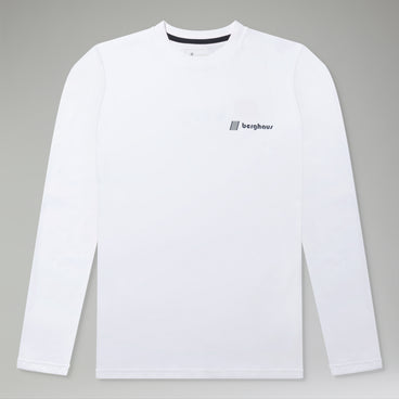 Unisex Kanchenjunga Static Long Sleeve T-Shirts - White