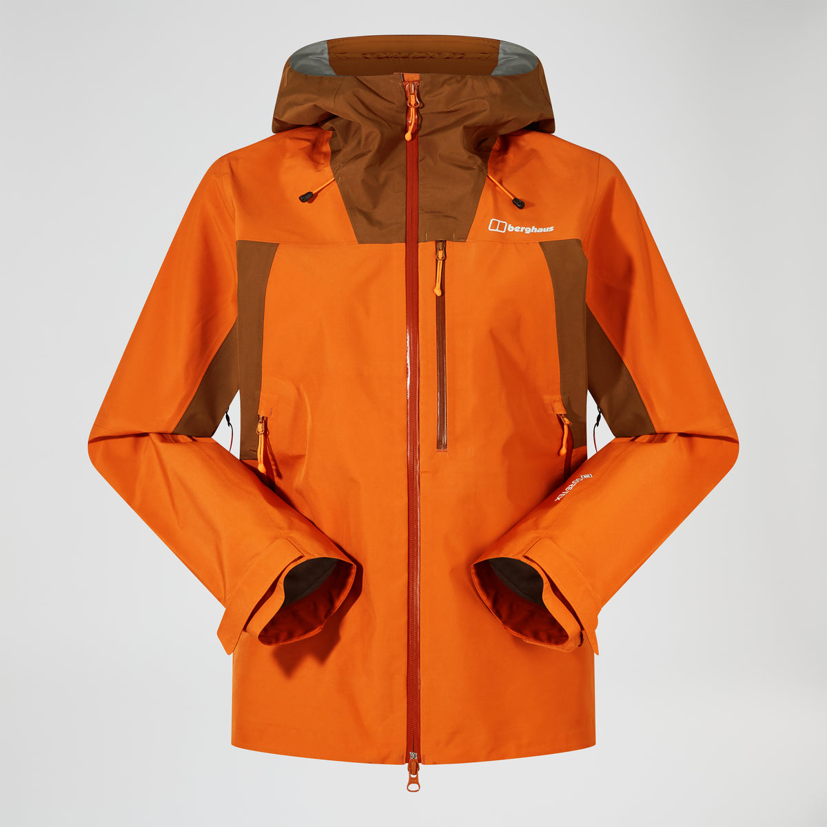 Ridge Seeker Gore Tex Waterproof Jacket Orange Brown