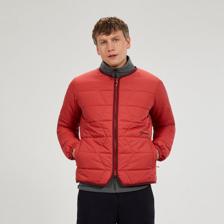 Men's Netherdene Quilted Jacket - Orange