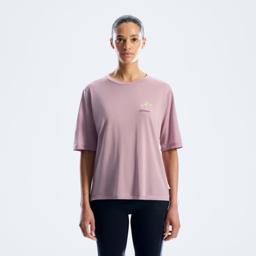 Women's Coneflower Short Sleeve Tee - Purple