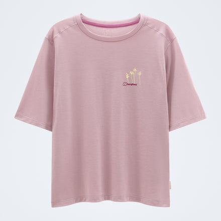 Women's Coneflower Short Sleeve Tee - Purple
